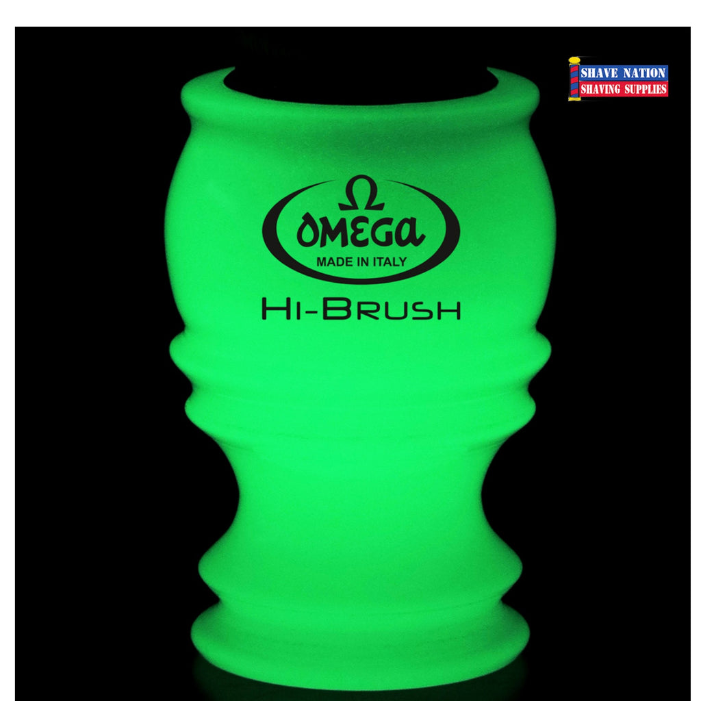 Omega HI-BRUSH Synthetic Fiber Brush Glow In The Dark Handle