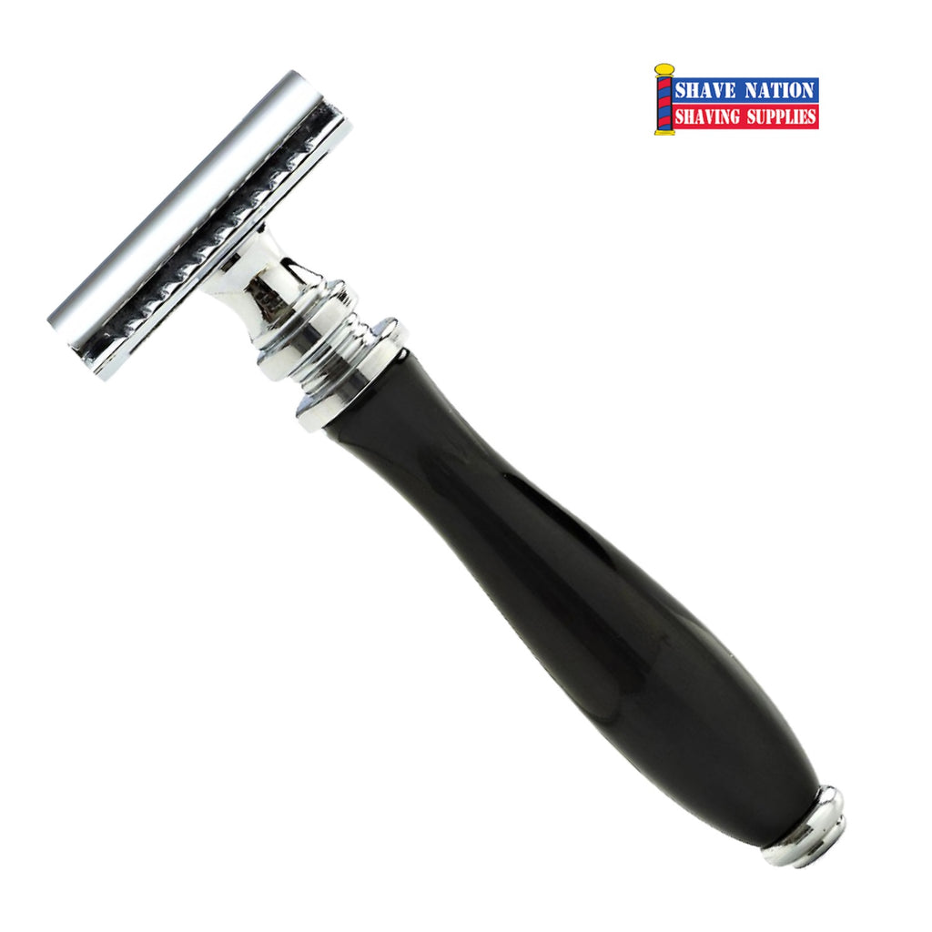 Parker Closed Comb Safety Razor Black Resin 3 Piece 111B