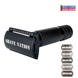 Shave Nation Chubby Closed Comb Safety Razor with Blades