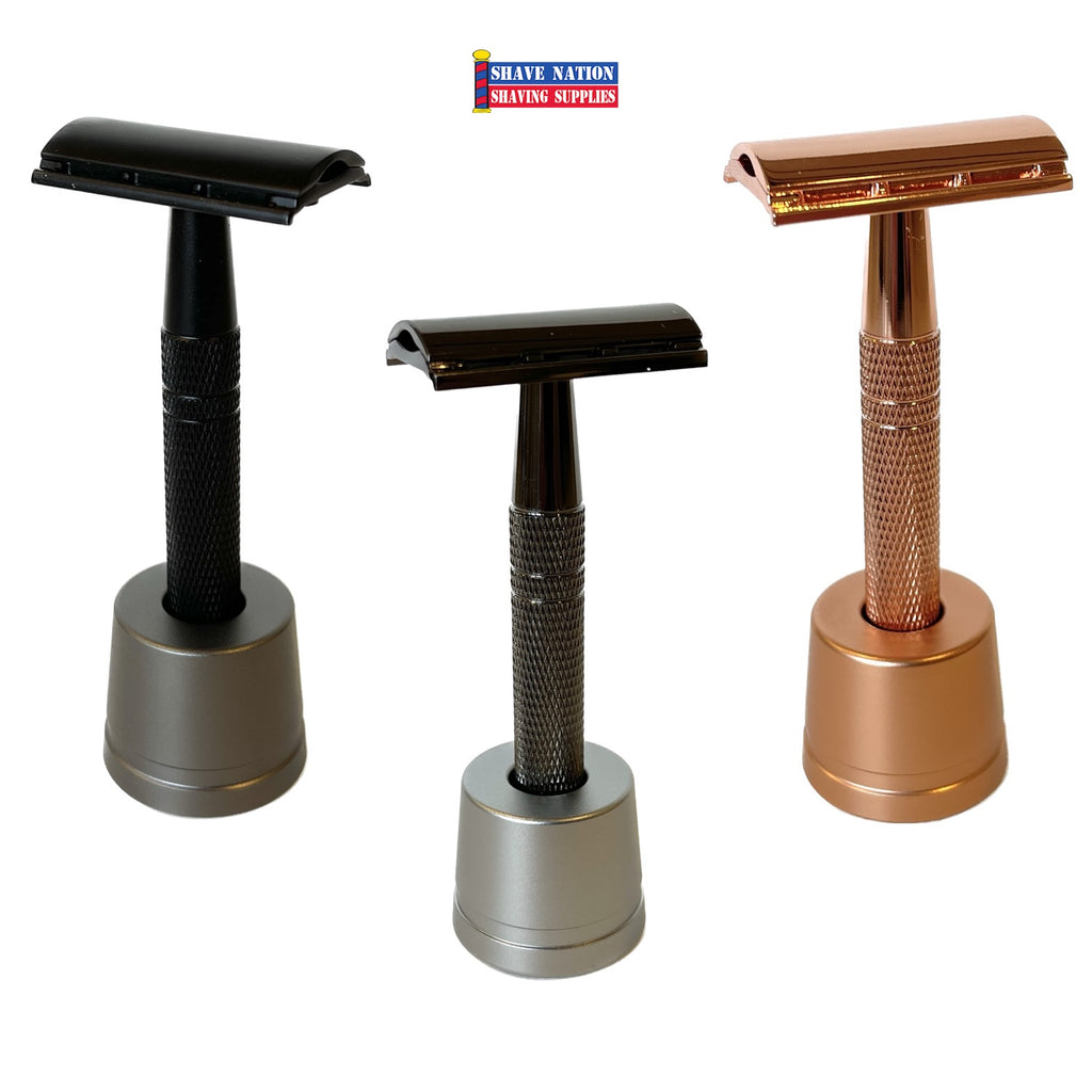 Shave Nation Budget Safety Razor with Stand