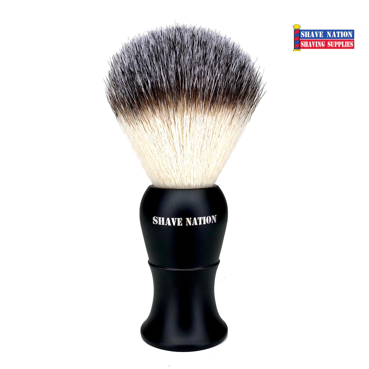 Shave Nation Satin Black Handle Synthetic Shaving Brush
