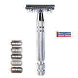 Shave Nation SN246 Open Comb Safety Razor with Blades