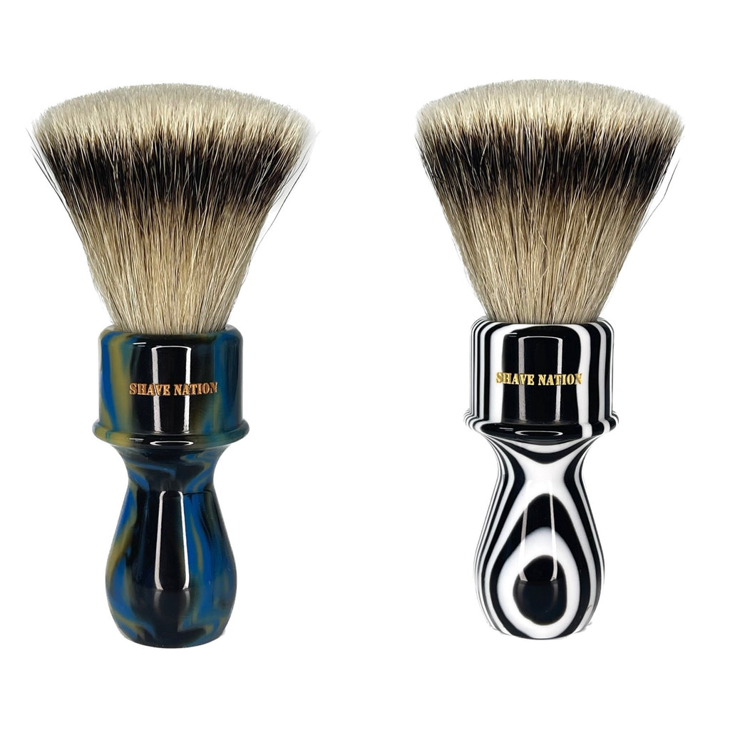 Shave Nation FLATBOY Silvertip Badger Shaving Brush