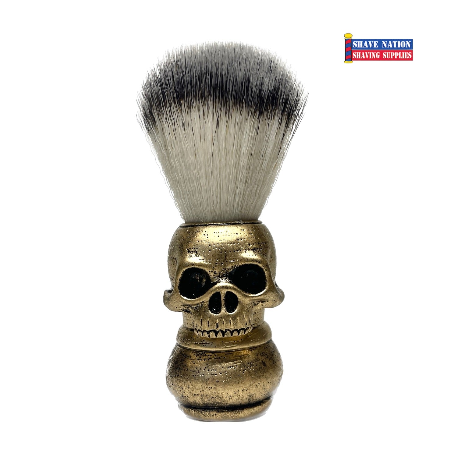 Shave Nation Synthetic Shaving Brush with Skull Handle