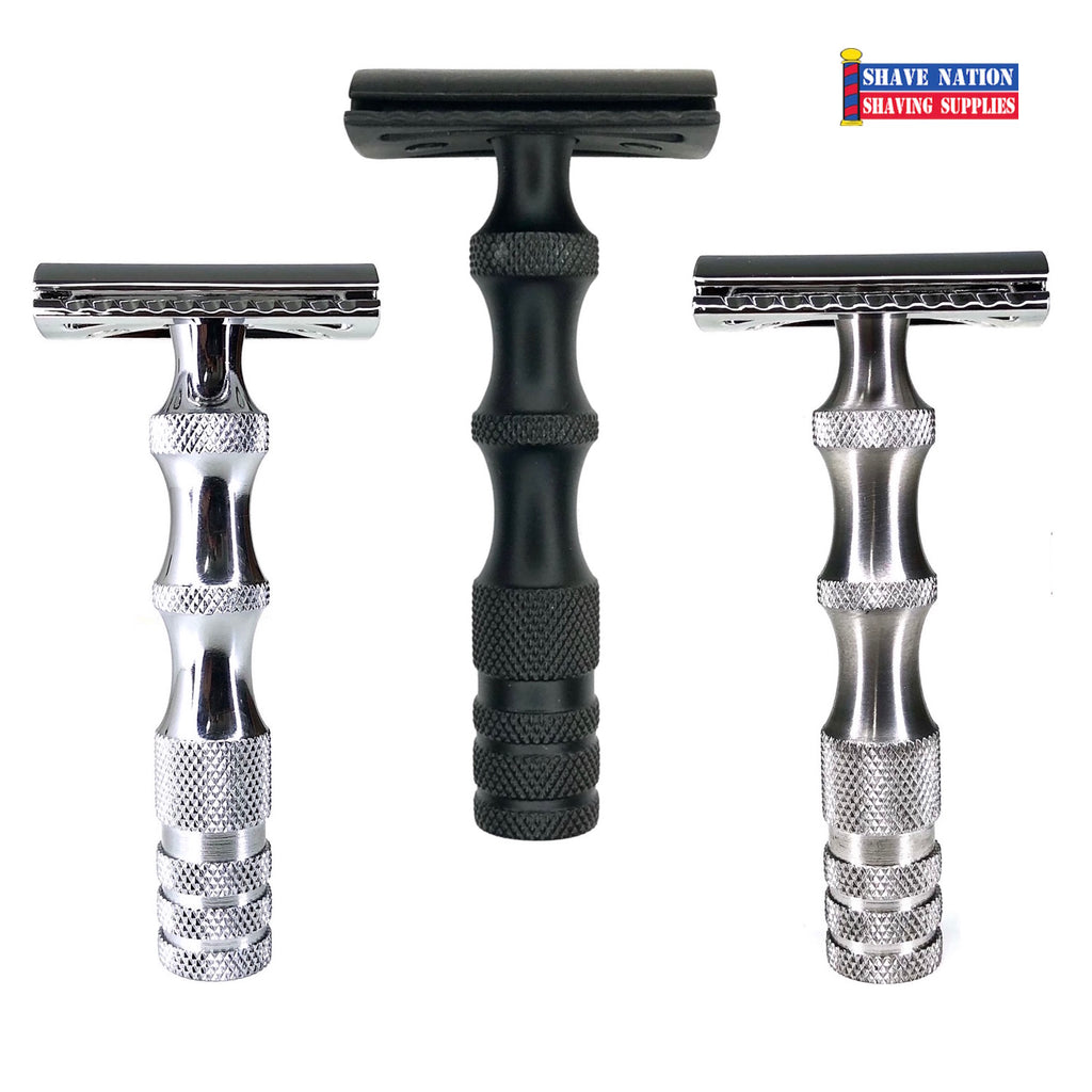 Shave Nation Step-Up Closed Comb Safety Razor with Blades