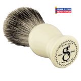 Suavecito Badger Brush Ivory Resin Handle