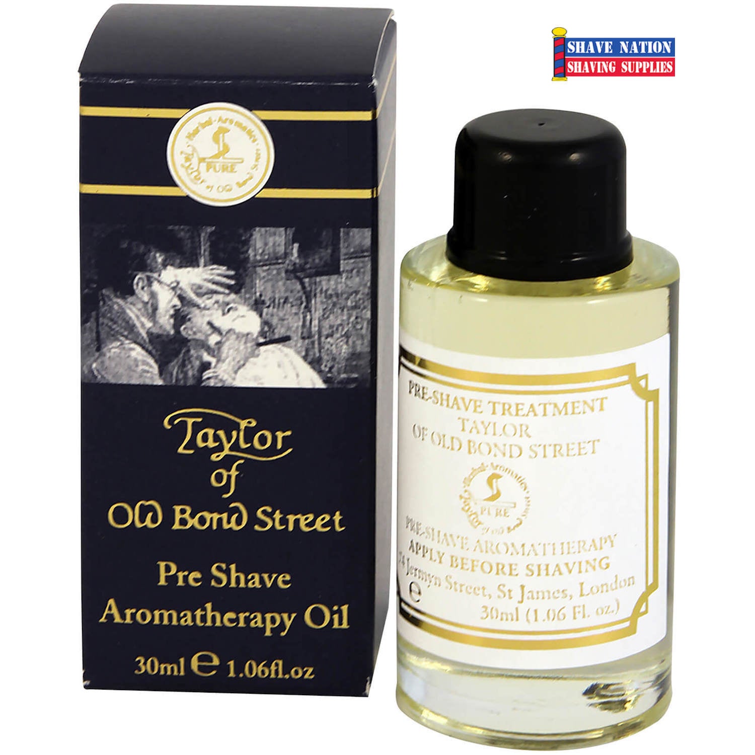Street Old Supplies® | Nation of Taylor Aromatherapy Shaving Bond Shave Oil Preshave